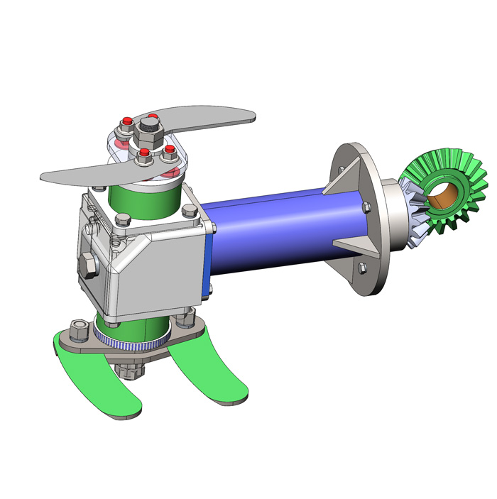 可調(diào)前割系統(tǒng)—上下雙切刀（上定刀，下彎刀）